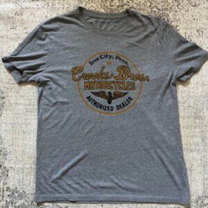 🧡3/15 Lucky Brand Iron City, Penn. Crooks Bros Motorcycles T Shirt Men's M